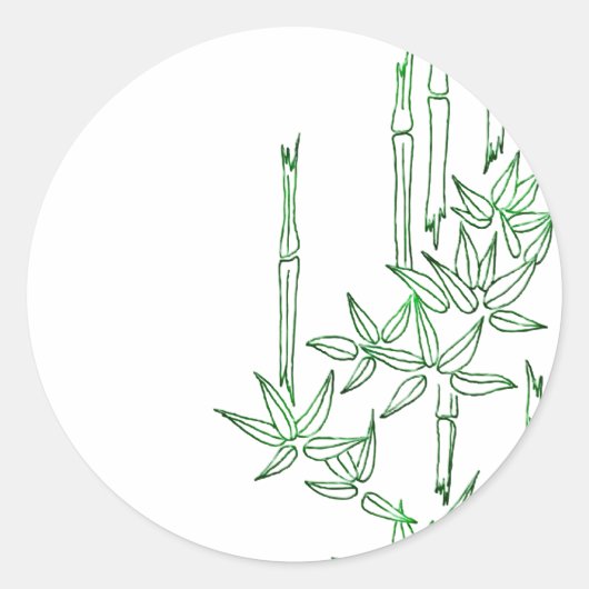 Bamboo Asian Themed Stickers (Vorderseite)