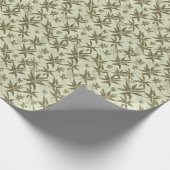 Bamboo auf Beige Bleche - nahtloses Oberflächenmus Geschenkpapier (Ecke)