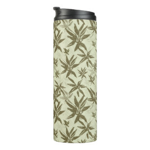 Bamboo auf Beige Bleche - nahtloses Oberflächenmus Thermosbecher
