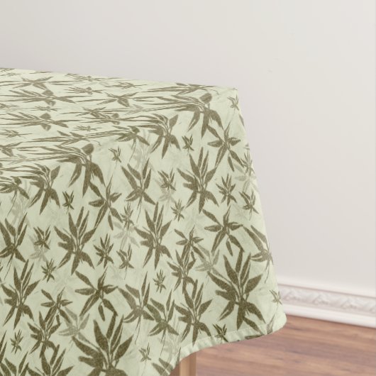 Bamboo auf Beige Bleche - nahtloses Oberflächenmus Tischdecke (Beispiel)