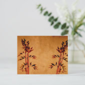 Bamboo auf Parchment Postkarte (Stehend Vorderseite)