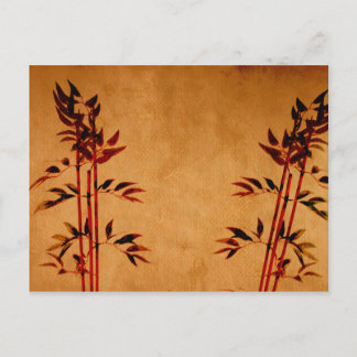 Bamboo auf Parchment Postkarte