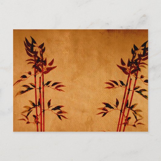 Bamboo auf Parchment Postkarte (Vorderseite)