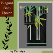 Bamboo auf schwarz badhandtuch set