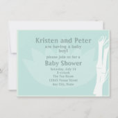 Bamboo Babydusche Einladung (Vorderseite)