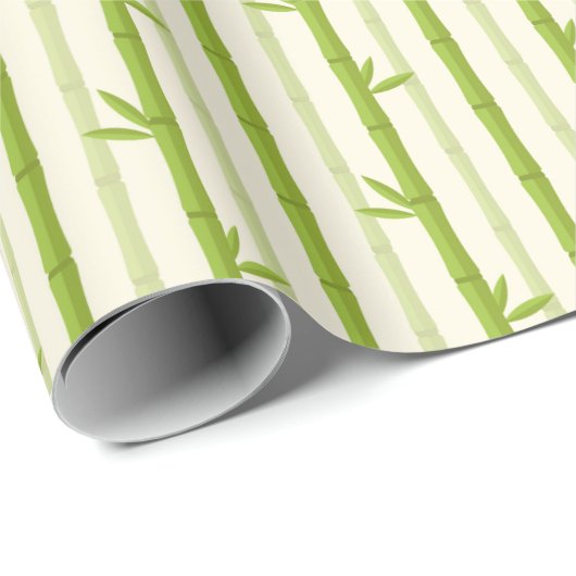 BAMBOO-BAUM-KLAR-PATTERN-DESIGN GESCHENKPAPIER (Rolleneckpunkt)