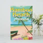 Bamboo Beach Jamaica Briefpapier (Stehend Vorderseite)