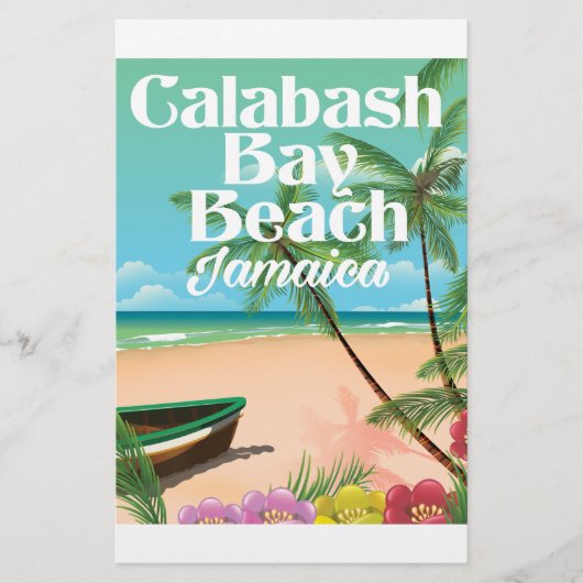 Bamboo Beach Jamaica Briefpapier (Vorderseite)