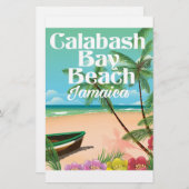 Bamboo Beach Jamaica Briefpapier (Vorne/Hinten)