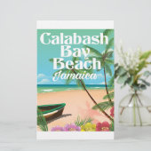 Bamboo Beach Jamaica Briefpapier (Stehend Vorderseite)