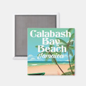 Bamboo Beach Jamaica Magnet (Vorderseite/Rückseite)