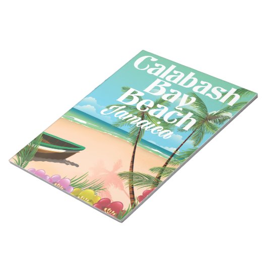 Bamboo Beach Jamaica Notizblock (angewinkelt)