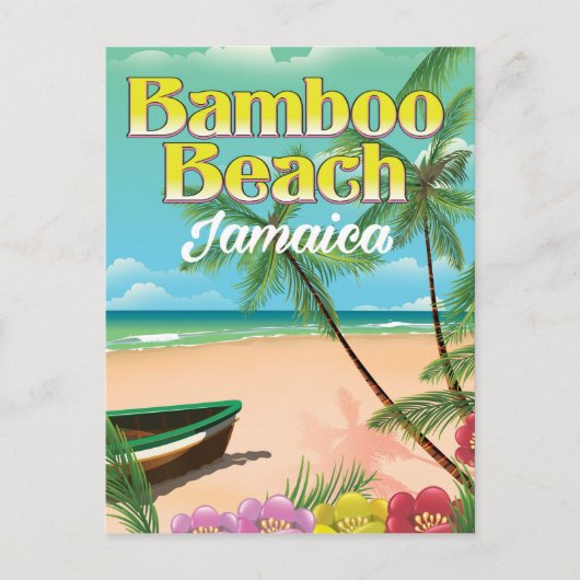 Bamboo Beach Jamaica Postkarte (Vorderseite)