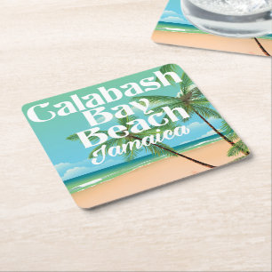 Bamboo Beach Jamaika Rechteckiger Pappuntersetzer