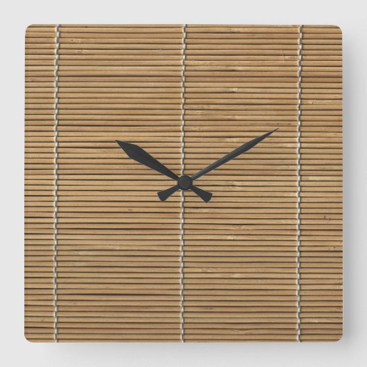 Bamboo Beach Mat Square Uhr (Vorderseite)