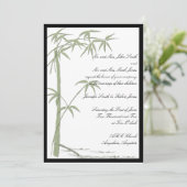 Bamboo Beauty Wedding Einladung (Stehend Vorderseite)