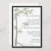 Bamboo Beauty Wedding Einladung (Vorne/Hinten)