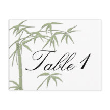 Bamboo Beauty Wedding Tischnummer