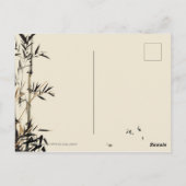 Bamboo bedient vietnamesische Neujahrskarte Postkarte (Rückseite)