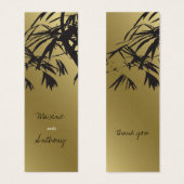 Bamboo Blätter Black + Gold Danke, dass Sie Tag / (Vorne & Hinten)