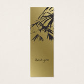 Bamboo Blätter Black + Gold Danke, dass Sie Tag / (Rückseite)