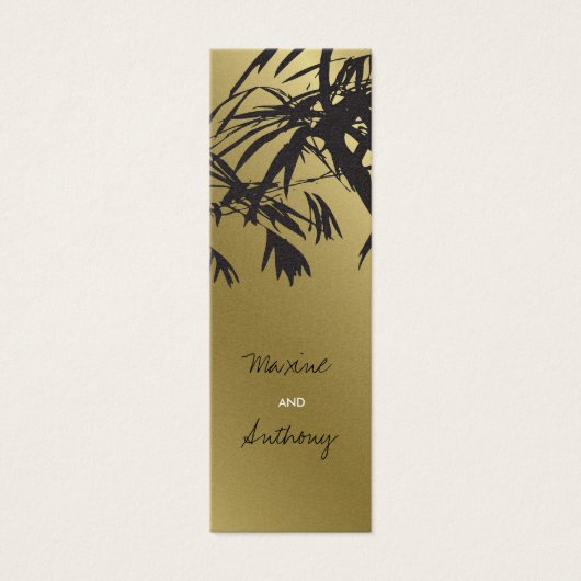 Bamboo Blätter Black + Gold Danke, dass Sie Tag / (Vorderseite)