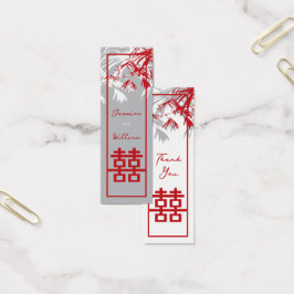 Bamboo Blätter Doppel Happiness Hochzeitsmarken