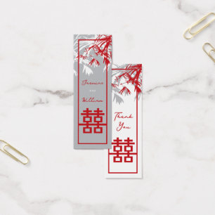 Bamboo Blätter Doppel Happiness Hochzeitsmarken