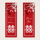 Bamboo Blätter Doppel Happiness Hochzeitsmarken (Vorne & Hinten)