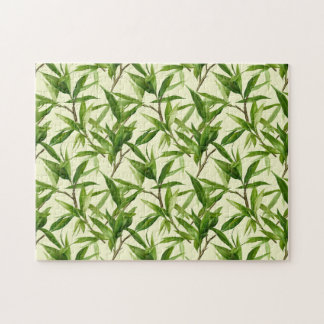 Bamboo Blätter Pattern Green Puzzle