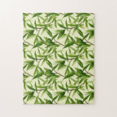 Bamboo Blätter Pattern Green Puzzle (Vertikal)