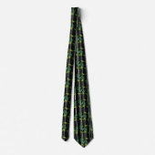 Bamboo Blätter Pattern Necktie Krawatte (Rückseite)