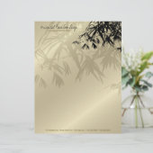 Bamboo Blätter Silhouette Business Letterhead (Stehend Vorderseite)