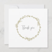 Bamboo Boho Botanischer Leaf Soft Elegante Grüne Dankeskarte (Vorderseite)