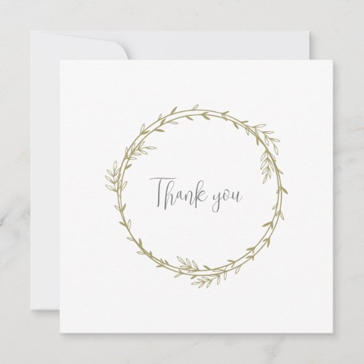 Bamboo Boho Botanischer Leaf Soft Elegante Grüne Dankeskarte (Vorderseite)