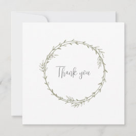 Bamboo Boho Botanischer Leaf Soft Elegante Grüne Dankeskarte