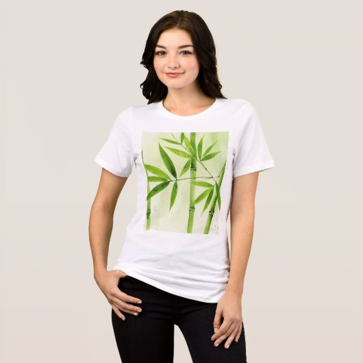  Bamboo branches Tri-Blend Shirt (Vorderseite voll)