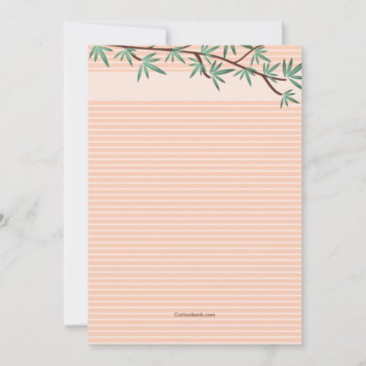 Bamboo Branches Wellness-Center Einladung (Rückseite)