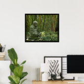 Bamboo Buddha Print -24x20 -andere Größen verfügba Poster (Heimbüro)