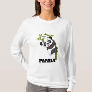 Bamboo Buddy Hängt mit meinem Snack Panda Peekaboo T-Shirt
