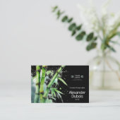 Bamboo Business Card Moderne frische Natur Visitenkarte (Stehend Vorderseite)