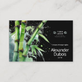 Bamboo Business Card Moderne frische Natur Visitenkarte (Vorderseite)
