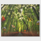 Bamboo & Butterfly Art 2 Packpapier (Flach)