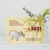 Bamboo Cartoon Ox Chinesisches Neujahr 2021 HFInv (Stehend Vorderseite)