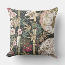 Bamboo Cherry Blossoms Art Déco Designs Kissen