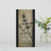 Bamboo Chinese Painting Beileid Vielen Dank Dankeskarte (Stehend Vorderseite)