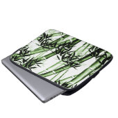 Bamboo Chinesische Kunst - eins - grün Laptopschutzhülle (Vorne Knopf)