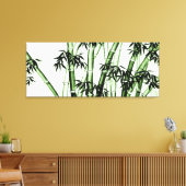Bamboo Chinesische Kunst - eins - grün Leinwanddruck (Insitu (Wohnzimmer))