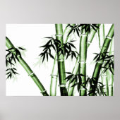 Bamboo Chinesische Kunst - eins - grün Poster (Vorne)