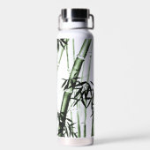 Bamboo Chinesische Kunst - eins - grün Trinkflasche (Rückseite)